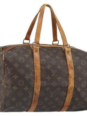 LOUIS VUITTON Monogram Sac Souple 35 Boston Bag M41626 LV Auth bs32932